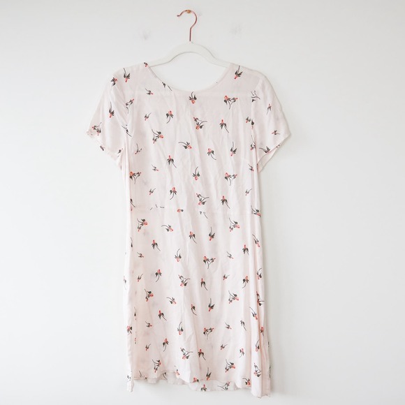 Free People Rose Bud Short Sleeve Mini Dress Size 10 - Picture 1 of 8